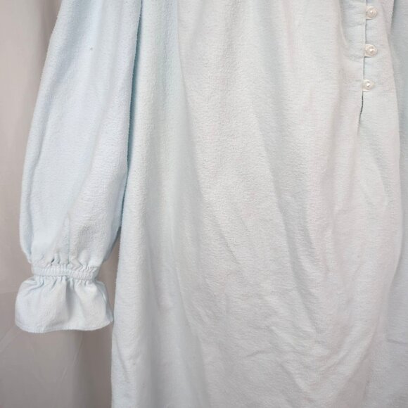Vintage Victoria's Secret Nightgown X Large Blue Prairie Long Cottagecore - Picture 3 of 11